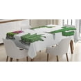 thumbnail image 1 of Ambesonne Cactus Tablecloth Rectangular Table Cover, Mexican Flora Pattern, 60"x84", Green Pink Grey, 1 of 4
