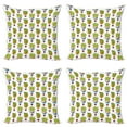 thumbnail image 1 of Ambesonne Cactus Throw Pillow Cover 4 Pack, Colorful Succulents in Pots, 16", Multicolor, 1 of 2