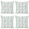 thumbnail image 1 of Ambesonne Cactus Throw Pillow Cover 4 Pack, Exotic Botany Themed Pattern, 24", Multicolor, 1 of 5
