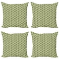 thumbnail image 1 of Ambesonne Cactus Throw Pillow Cover 4 Pack, Mexican Inspired Flora, 20", Pistachio Green Caramel, 1 of 2