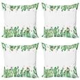 thumbnail image 1 of Ambesonne Cactus Throw Pillow Cover 4 Pack, Tender Romantic Blossoms, 18", Green Coral Lavender, 1 of 7