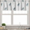 thumbnail image 1 of Ambesonne Cactus Valance Pack of 2, Saguaro Cacti Motif Mexican, 54"X18", Blue Charcoal Grey White, 1 of 2