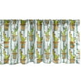 thumbnail image 1 of Ambesonne Cactus Window Valance, Vertical Lines Flowers, 42" x 18", Green Orange Mint, 1 of 3