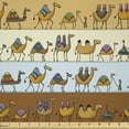 thumbnail image 1 of Ambesonne Camel Fabric by the Yard Microfiber, Sketch Drawn Ethnic Animals, 3 Yards, Cinnamon and Multicolor, 1 of 2