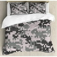 thumbnail image 1 of Ambesonne Camo Digital Pixel Effect Modern Design Conceptual Commando Inspired Duvet Cover Set, 1 of 3