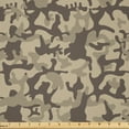 thumbnail image 1 of Ambesonne Camo Fabric by the Yard Microfiber, Camouflage Repeat, 3 Yards, Taupe Pale Sepia, 1 of 2