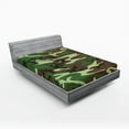 thumbnail image 1 of Ambesonne Camo Fitted Sheet 2 Pcs Set, Classic American Woodland, Full, Green Brown Forest Green, 1 of 3