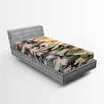 thumbnail image 1 of Ambesonne Camo Fitted Sheet 2 Pcs Set, Different Colored Patterns, Twin, Multicolor, 1 of 3