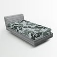 thumbnail image 1 of Ambesonne Camo Fitted Sheet, Pixel Effect Digital Grey, Twin XL Size, Grey Pale Grey Grey, 1 of 2