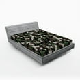 thumbnail image 1 of Ambesonne Camo Fitted Sheet, Pixelated Digital Abstract, Queen Size, Army Green Beige Brown, 1 of 3