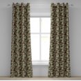 thumbnail image 1 of Ambesonne Camo Grommet Curtain, Pattern in Forest Colors, 50" x 84", Dark Green Army Green, 1 of 6