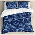 thumbnail image 1 of Ambesonne Camo Militaristic Digital Effected Armed Forces Pattern Grunge Fashion Duvet Cover Set, 1 of 3