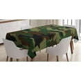 thumbnail image 1 of Ambesonne Camo Tablecloth Rectangular Table Cover, Uniform Inspired Fashion, 52"x70", Green Brown Forest Green, 1 of 4