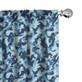 thumbnail image 1 of Ambesonne Camouflage Curtains, Blue Toned Design, Pair of 28"x63", Blue Coconut, 1 of 5