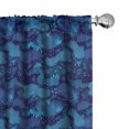 thumbnail image 1 of Ambesonne Camouflage Curtains, Bluish Abstract Dots Art, Pair of 28"x84", Dark Violet Blue Teal, 1 of 4