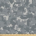 thumbnail image 1 of Ambesonne Camouflage Fabric by the Yard Upholstery, Neutral Pixel Camo Art, 5 Yards, Blue Grey White, 1 of 5