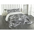 thumbnail image 1 of Ambesonne Camouflage Quilted Bedspread Set 2 Pcs, Grey Color Shades, Twin Size, Grey Coconut, 1 of 5