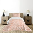 thumbnail image 1 of Ambesonne Camouflage Quilted Bedspread Set 2 Pcs, Soft Peach Tones, Twin Size, Salmon Peach, 1 of 6