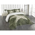 thumbnail image 1 of Ambesonne Camouflage Quilted Bedspread Set 3 Pcs, Grunge Star on Green, Queen Size, Dark Green Dust, 1 of 5