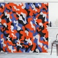 thumbnail image 1 of Ambesonne Camouflage Shower Curtain, Abstract Paint Splashes, 69"Wx84"L, Violet Blue Vermilion, 1 of 4