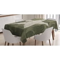 thumbnail image 1 of Ambesonne Camouflage Tablecloth Rectangular Table Cover, Grunge Star on Green, 60"x84", Dark Green Dust, 1 of 4