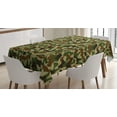 thumbnail image 1 of Ambesonne Camouflage Tablecloth Rectangular Table Cover, Hunter in Forest, 60"x90", Green Brown Khaki, 1 of 4
