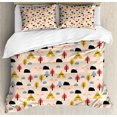 thumbnail image 1 of Ambesonne Camping Duvet Cover Sets, Ethnic Style Outdoor Items, 2-King, Champagne and Multicolor, 1 of 3