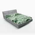 thumbnail image 1 of Ambesonne Camping Fitted Sheet 2 Pcs Set, Outdoors Adventure Theme, Full, Pale Green Dark Green, 1 of 3