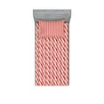 thumbnail image 1 of Ambesonne Candy Cane Fitted Sheet & Pillow Sham Set, Red Christmas Sweets, Twin, Red Cream, 1 of 2