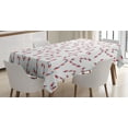 thumbnail image 1 of Ambesonne Candy Cane Tablecloth Rectangular Table Cover, Aquarelle Sweets, 52"x70", Orange and Blue, 1 of 4
