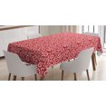 thumbnail image 1 of Ambesonne Candy Tablecloth Rectangular Table Cover, Spiral Doodles, 60"x90", Coral Ruby White, 1 of 4