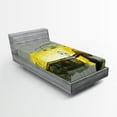 thumbnail image 1 of Ambesonne Car Fitted Sheet, Vintage Retro Style Cuban, Twin XL Size, Sage Green Yellow, 1 of 3