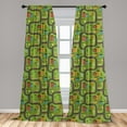 thumbnail image 1 of Ambesonne Car Race Track Curtains, Cartoon Road, Pair of 28"x84", Multicolor, 1 of 5