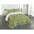 thumbnail image 1 of Ambesonne Car Race Track Quilted Bedspread Set 3 Pcs, Roads Activity, Queen Size, Multicolor, 1 of 3