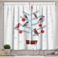 thumbnail image 1 of Ambesonne Cardinal Kitchen Curtains, Fir Tree with Birds Art, 55"x36", Scarlet Dark Sea Green, 1 of 3