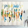 thumbnail image 1 of Ambesonne Carnival Shower Curtain, Viva Rio De Janeiro Words, 69"Wx84"L, Multicolor, 1 of 5
