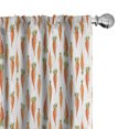 thumbnail image 1 of Ambesonne Carrots 4-Panel Curtains, Organic Veggies Pattern, 56"x63", Khaki Pale Vermilion, 1 of 4