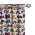 thumbnail image 1 of Ambesonne Cars Window Curtains, Cartoon Vehicle Design, Each 28" W x 84" L, Pale Mauve Multicolor, 1 of 4