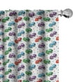 thumbnail image 1 of Ambesonne Cars Curtains, Colorful Cartoon Automobile, Pair of 28"x63", Multicolor, 1 of 5