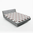 thumbnail image 1 of Ambesonne Cars Fitted Sheet 2 Pcs Set, Formula Race Rally Win, Full, Scarlet Black White, 1 of 3