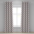 thumbnail image 1 of Ambesonne Cars Grommet Curtain, Formula Race Rally Win, 50" x 120", Scarlet Black White, 1 of 6