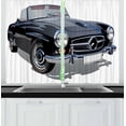 thumbnail image 1 of Ambesonne Cars Kitchen Curtains, Classical Retro Vehicle, 55"x45", Black Pale Grey White, 1 of 1