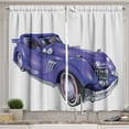 thumbnail image 1 of Ambesonne Cars Kitchen Curtains, Custom Vehicle High Speed, 55"x39", Violet Blue, 1 of 3