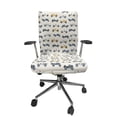 thumbnail image 1 of Ambesonne Cars Office Chair Cover Stretchable High Back, Vintage Race Automobiles, Ivory Slate Blue Mustard, 1 of 1