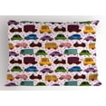 thumbnail image 1 of Ambesonne Cars Pillow Sham, Cartoon Vehicle Design, 36" X 20", Multicolor, 1 of 2