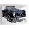 thumbnail image 1 of Ambesonne Cars Pillow Sham, Classical Retro Vehicle, 36" X 20", Black Pale Grey White, 1 of 2