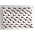 thumbnail image 1 of Ambesonne Cars Pillow Sham, Formula Race Rally Win, 36" X 20", Scarlet Black White, 1 of 2