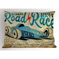 thumbnail image 1 of Ambesonne Cars Pillow Sham, New York Racing Retro, 26" X 20", Aqua Sand Brown, 1 of 2