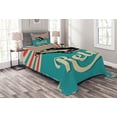 thumbnail image 1 of Ambesonne Cars Quilted Bedspread Set 2 Pcs, Classical American Car, Twin Size, Sky Blue Hot Pink Black, 1 of 3