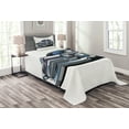 thumbnail image 1 of Ambesonne Cars Quilted Bedspread Set 2 Pcs, Retro Design Asymmetric, Twin Size, Grey Dark Grey, 1 of 3